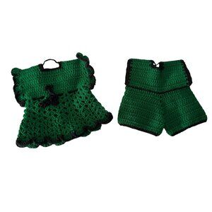 Potholders 9 inch Granny Made Vintage Novelty Hand Crochet